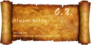 Olajos Nilla névjegykártya